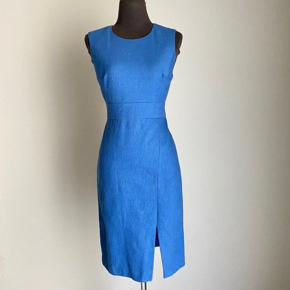Ann Taylor Dresses & Skirts - Ann Taylor sz 0  slit cotton career formal sleeveless sheath cocktail dress